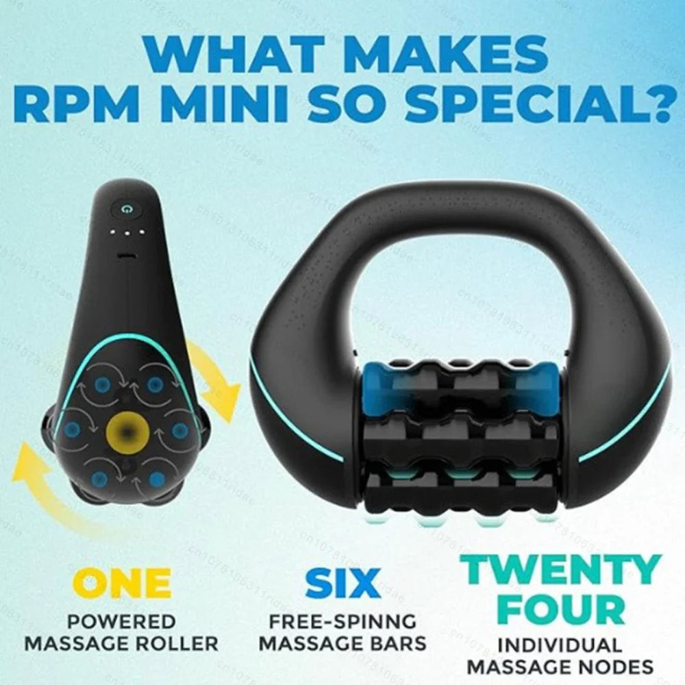 Powerful Massage Roller Deep Tissue Muscle Restoration Body Relief Vibration Massage 3-Speed Rolling Percussion Massager