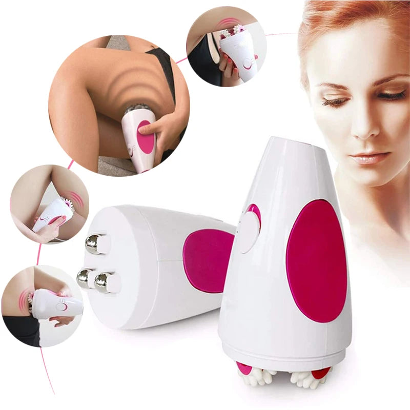 Massage Roller Lose Weight Machine Abdominal Exercise Handle-held Infrared 3D Electric Massager Full Body Relax Slimming Tool